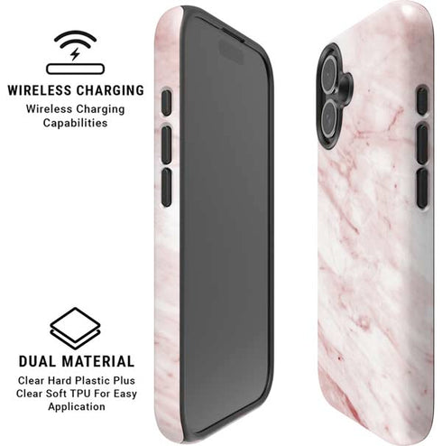 Pink Marble iPhone 16 Plus Magsafe Impact Case